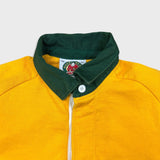 Vintage 90s Barbarian Rugby Shirt Mens Medium Yellow Australia Collared Long Sleeve