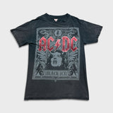 Vintage 2008 AC/DC Black Ice T Shirt Mens Small Gray Sun Faded Distress Band Tee