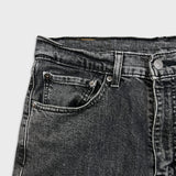 Levi's 505 Jeans Mens 32x26 Black Regular Fit Straight Leg Dark Wash Denim Pants