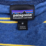 Patagonia Pocket T Shirt Mens Medium Blue Striped Lightweight Short Sleeve Tee