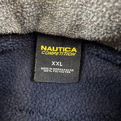 Vintage Y2K Nautica Competition Fleece Mens 2XL Blue 1/4 Zip Pullover Jacket