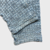 Givenchy 4G Jacquard Denim Mens 34x34 Blue Oversized Fit Light Wash Monogram Pants