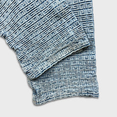 Givenchy 4G Jacquard Denim Mens 34x34 Blue Oversized Fit Light Wash Monogram Pants