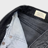 Levi's 512 Jeans Men 31x28 Black Slim Taper Leg Dark Wash Distress Stretch Denim Pants