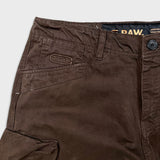 G-Star Raw 3301 Pants Mens 36x30 Brown 3D Straight Relaxed Utility Cargo Trouser
