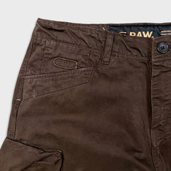 G-Star Raw 3301 Pants Mens 36x30 Brown 3D Straight Relaxed Utility Cargo Trouser