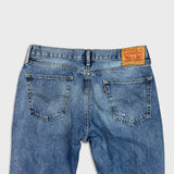 Levi’s 514 Jeans Mens 34x32 Blue Slim Straight Fit Light Wash Distressed Denim Pants