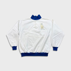 Vintage 90s Xerox Winter Olympics Sweatshirt Mens XL White Button Up Pullover Crewneck