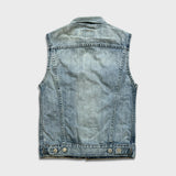 Levi's Vest Jacket Womens Small Blue Light Wash Sleeveless Jean Denim Trucker