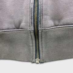 Nike Air Hoodie Mens Large Gray Swoosh Sportswear Full Zip Hooded Sweater