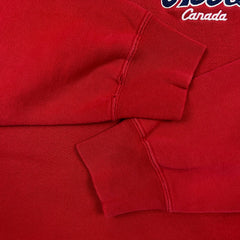 Vintage 90s Roots Athletics Sweatshirt Mens Large Red 1/4 Zip Faded Pullover