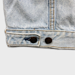 Vintage 90s Hard Rock Cafe Denim Jacket Mens Small Blue Save The Planet Orlando Distressed Trucker