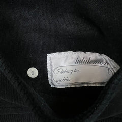 Lululemon Scuba Hoodie Womens Size 8 Black Full Zip Sports Hooded Sweater