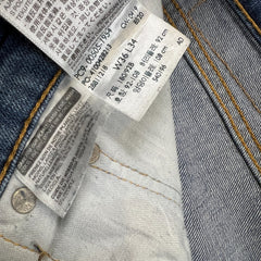 Levi's 505 Jeans Men 36x34 Blue Regular Fit Straight Leg Medium Wash Faded Denim Pants
