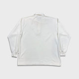 Vintage 90s Polo Ralph Lauren Long Sleeve Mens Large White Waffle Knit Sweatshirt