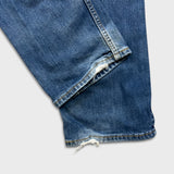 Levi's 505 Jeans Men 36x34 Blue Regular Fit Straight Leg Medium Wash Faded Denim Pants