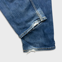 Levi's 505 Jeans Men 36x34 Blue Regular Fit Straight Leg Medium Wash Faded Denim Pants