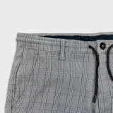 Projek Raw Plaid Bungee Pants Mens 38x30 Gray Drawstring Taper Leg Casual Trouser