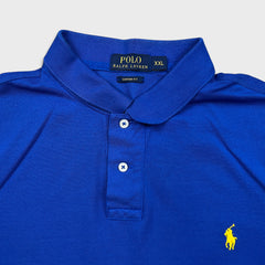 Polo Ralph Lauren Shirt Mens 2XL Blue Pony Cotton Casual Preppy Short Sleeve