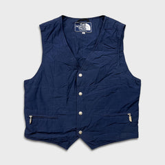 Vintage 80s The North Face Vest Mens Small Blue USA Button Up Jacket