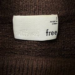 Aritzia Wilfred Free Lolan Sweatshirt Womens Small Brown Merino Wool Cropped Top