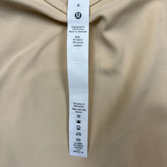 Lululemon Align T-Shirt Cropped Top Womens Size 6 Yellow Athletic Activewear Tee