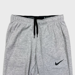 Nike Sportswear Sweatpants Mens Small Gray Dri Fit Swoosh Taper Leg Fleece Jogger