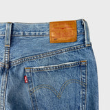 Levi's 501 Jeans Womens 30x32 Blue Original Fit Straight Distressed Medium Wash Denim Pants