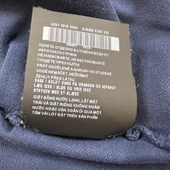 Prada Polo Shirt Mens Medium Blue Rubber Logo Contrast Tipped Faded Short Sleeve