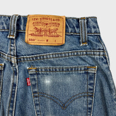 Vintage 90s Levi's 550 Jeans Men 27x32 Blue Relaxed Fit Tapered Leg Medium Wash Pants