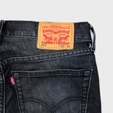 Levi's 511 Jeans Mens 32x30 Black Slim Fit Straight Leg Stretch Faded Mid Rise Denim Pants