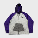 Nike Air Hoodie Mens Large Gray Sportswear Swoosh Full Zip Hooded Sweater