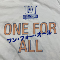 My Hero Academia T Shirt Mens 2XL White One For All Funimation Anime Graphic Tee