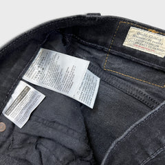 Levi's 512 Jeans Men 34x30 Black Slim Taper Leg Dark Wash Mid Rise Stretch Denim Pants