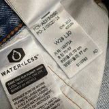 Levi's 501 Jeans Mens 28x30 Blue Original Fit Straight Distress Frayed Leg Denim Pants