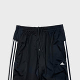 Vintage Y2K Adidas Track Pants Mens Medium Black 3 Stripes Spell Out Relaxed Straight Jogger