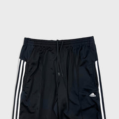Vintage Y2K Adidas Track Pants Mens Medium Black 3 Stripes Spell Out Relaxed Straight Jogger