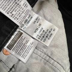 Levi's 501 Jeans Mens 36x30 Black Original Straight Leg Dark Wash Denim Pants