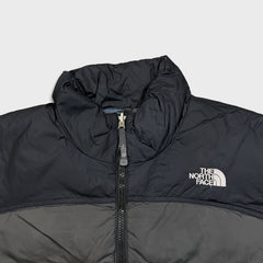 The North Face Puffer Jacket Mens Large Gray Nuptse Full Zip Goose Down Coat