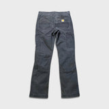 Carhartt Pants Mens 30x32 Gray Double Knee Relaxed Fit Rugged Flex Workwear
