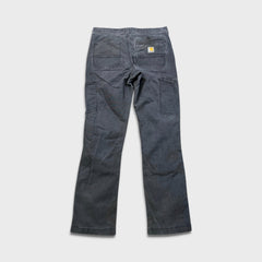 Carhartt Pants Mens 30x32 Gray Double Knee Relaxed Fit Rugged Flex Workwear