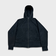Lululemon Scuba Hoodie Womens Size 12 Black Full Zip Sports Hooded Sweater
