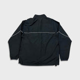 Vintage Y2K Nike Sportswear Jacket Mens Large Black Swoosh Full Zip Windbreaker Bomber