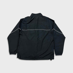 Vintage Y2K Nike Sportswear Jacket Mens Large Black Swoosh Full Zip Windbreaker Bomber