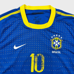 Vintage 2006 Nike Brazil Ricardo Kaka Soccer Jersey Mens XL Blue Dri-FIT FIFA World Cup