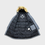 Canada Goose Kensington Parka Womens Medium Gray Down Real Coyote Fur Coat 2506L