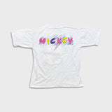 Vintage 90s Mickey Mouse T Shirt Mens Medium White Double Sided Disney Graphic Tee