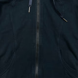 Lululemon In Stride Jacket Women Size 6 Black Full Zip Hooded Active Thumbholes