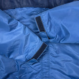 Vintage Y2K Nike Sportswear Jacket Mens 2XL Blue Swoosh Spell Out Full Zip Bomber Coat