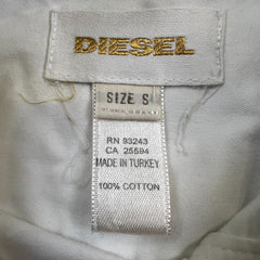 2010 Diesel KRAFT WIRED 10% Shirt Mens Small White Military Workwear Utility